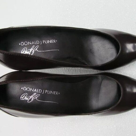 Donald J Pliner Edrice Stiletto Heels Leather Hidden Plafform Size 8.5 - Picture 3 of 9